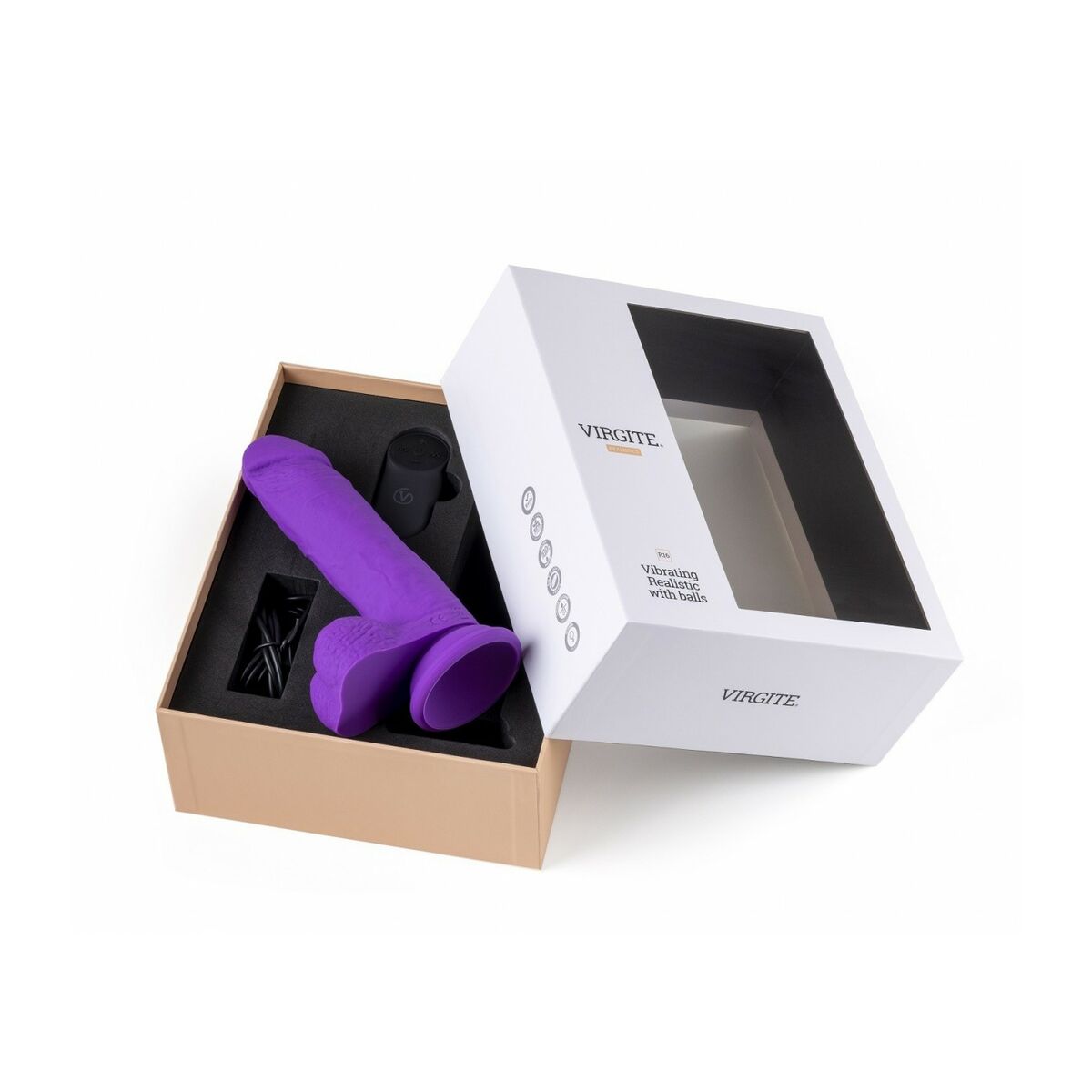 Realistische Vibrator Virgite Paars 16 cm